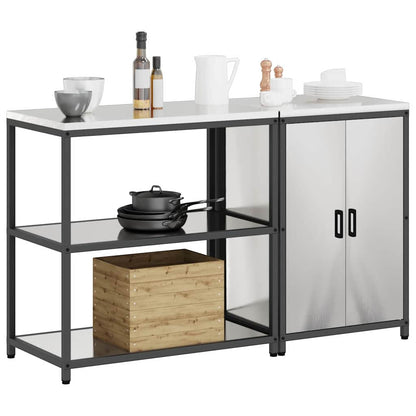 Kitchen Storage Set HATTEM 2 pcs Silver Stainless Steel