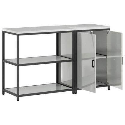 Kitchen Storage Set HATTEM 2 pcs Silver Galvanised Steel