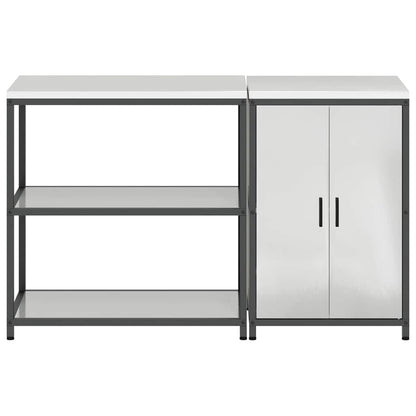 Kitchen Storage Set HATTEM 2 pcs Silver Galvanised Steel
