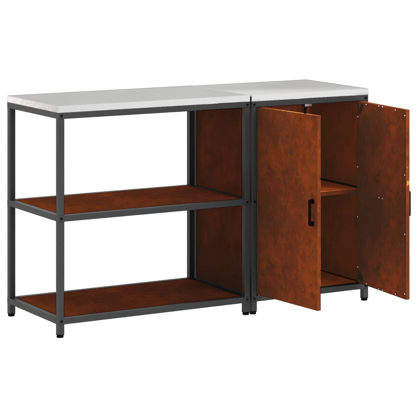 Kitchen Storage Set HATTEM 2 pcs Rusty Steel