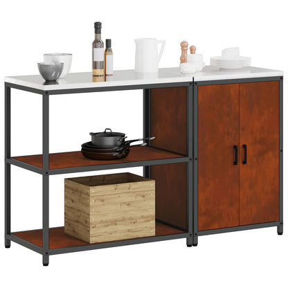 Kitchen Storage Set HATTEM 2 pcs Rusty Steel