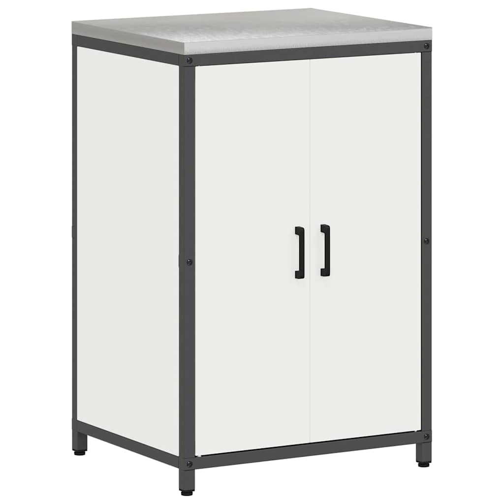 Kitchen Storage Set with Shelf 3 pcs White Cold-rolled Steel