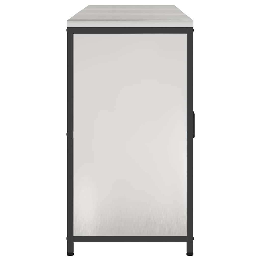 Kitchen Storage Set with Shelf 3 pcs Silver Stainless Steel