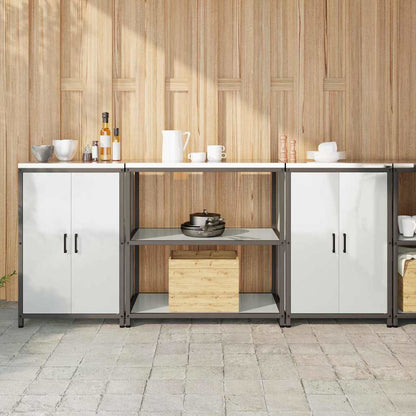 Kitchen Storage Set HATTEM 3 pcs Silver Galvanised Steel