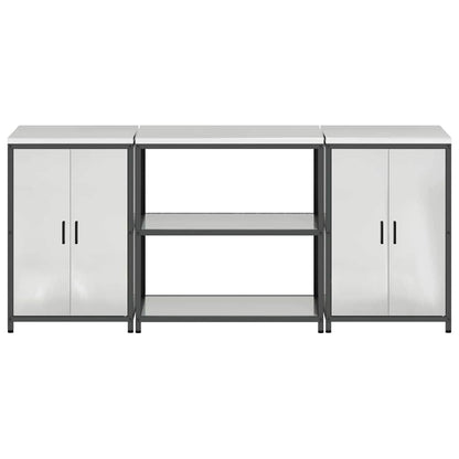 Kitchen Storage Set HATTEM 3 pcs Silver Galvanised Steel