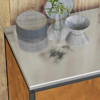 Kitchen Storage Set HATTEM 3 pcs Rusty Steel