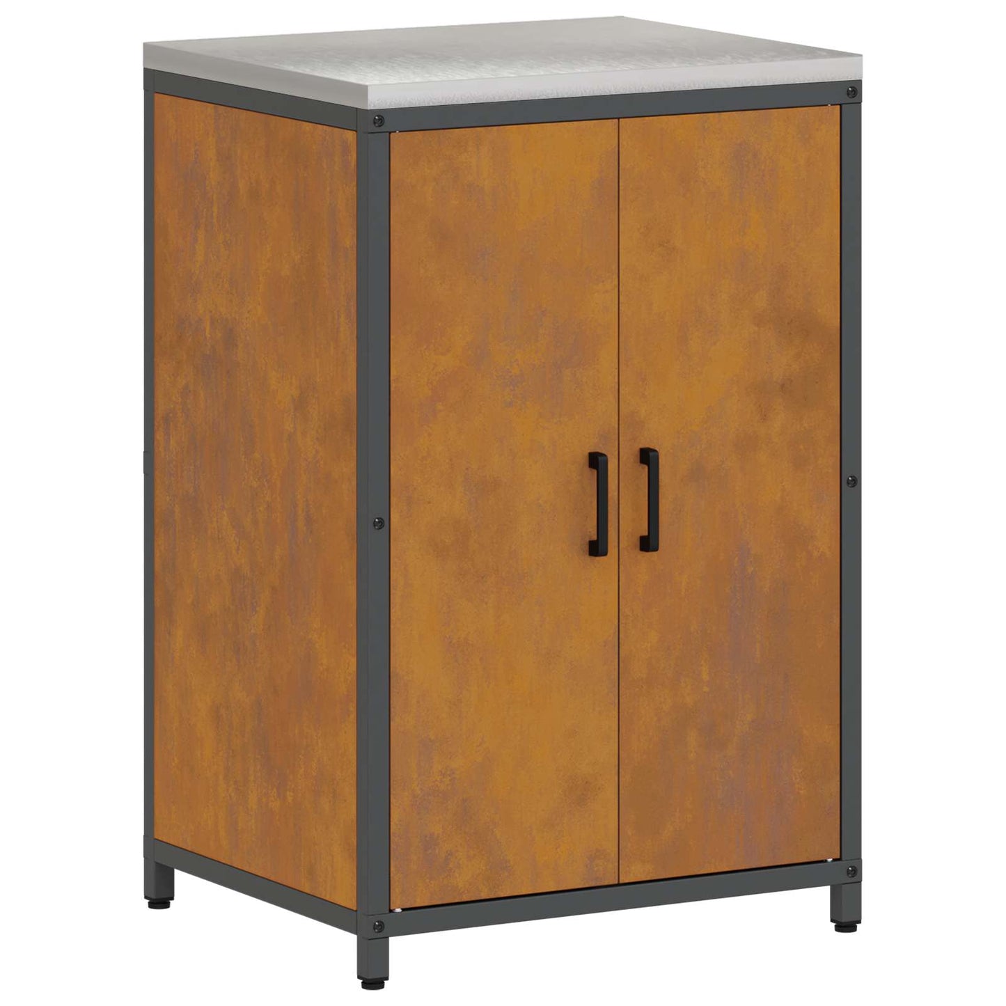 Kitchen Storage Set HATTEM 3 pcs Rusty Steel