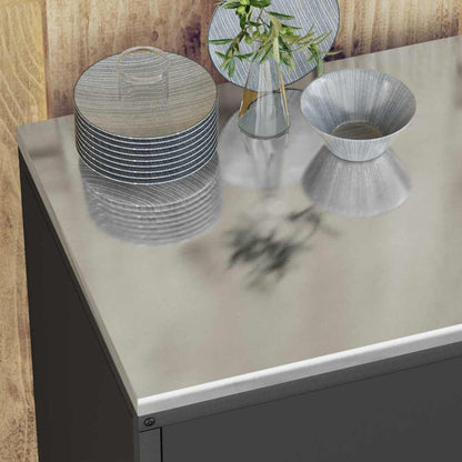 Kitchen Storage Set HATTEM 3 pcs Black Cold-rolled Steel