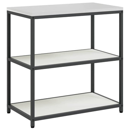 Kitchen Storage Set with Shelf Other 3 pcs White Steel