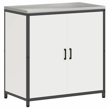 Kitchen Storage Set with Shelf Other 3 pcs White Steel