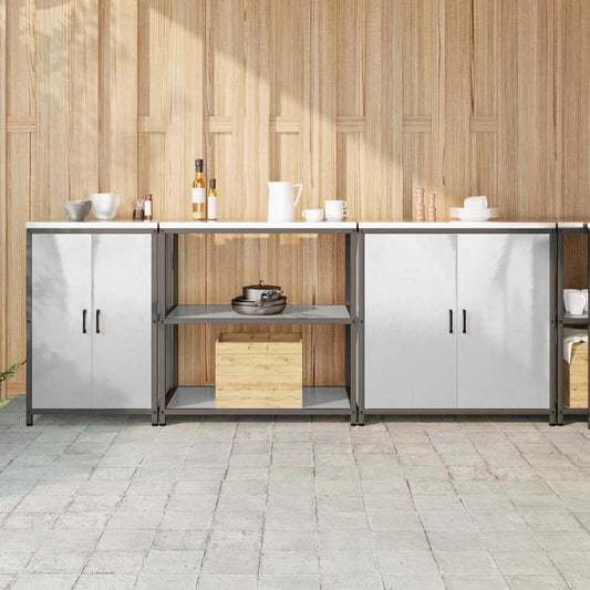 Kitchen Storage Set HATTEM 3 pcs Silver Stainless Steel