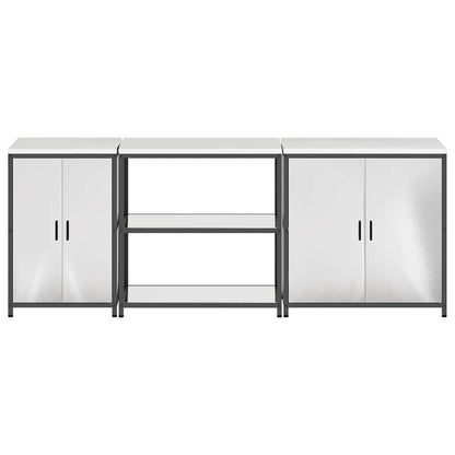 Kitchen Storage Set HATTEM 3 pcs Silver Stainless Steel