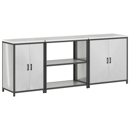 Kitchen Storage Set HATTEM 3 pcs Silver Galvanised Steel