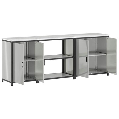 Kitchen Storage Set HATTEM 3 pcs Silver Galvanised Steel
