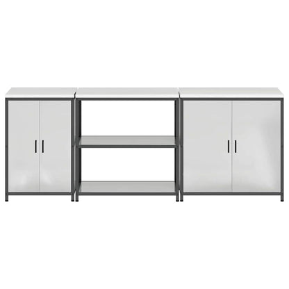 Kitchen Storage Set HATTEM 3 pcs Silver Galvanised Steel