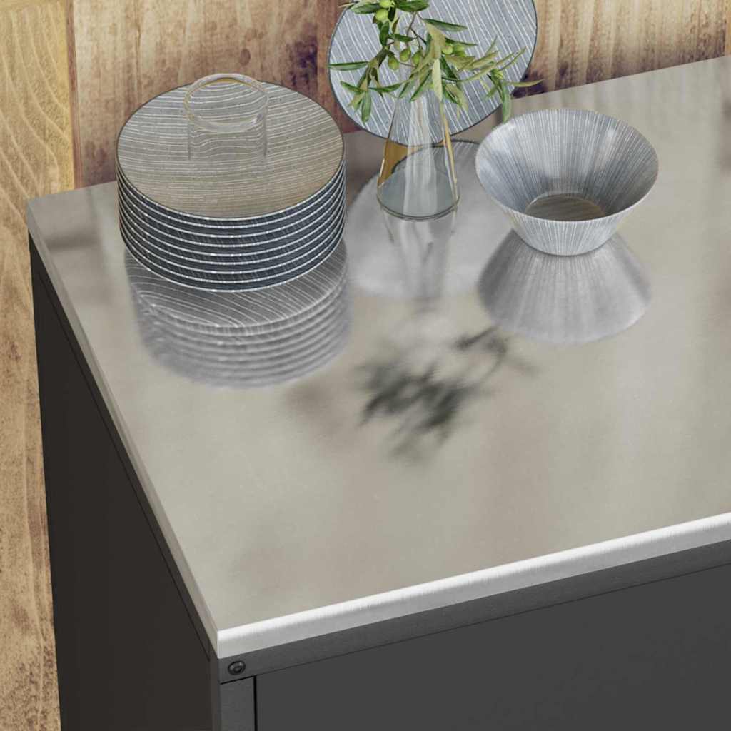 Kitchen Storage Set HATTEM 2 pcs Black Cold-rolled Steel