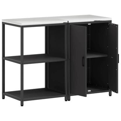 Kitchen Storage Set HATTEM 2 pcs Black Cold-rolled Steel