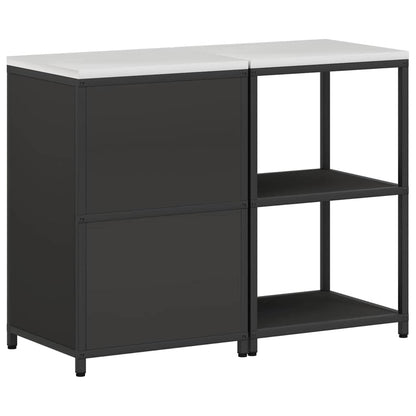 Kitchen Storage Set HATTEM 2 pcs Black Cold-rolled Steel