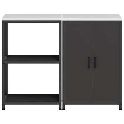 Kitchen Storage Set HATTEM 2 pcs Black Cold-rolled Steel
