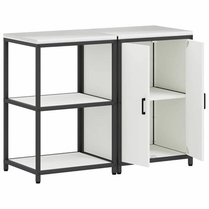 Kitchen Storage Set HATTEM 2 pcs White Cold-rolled Steel