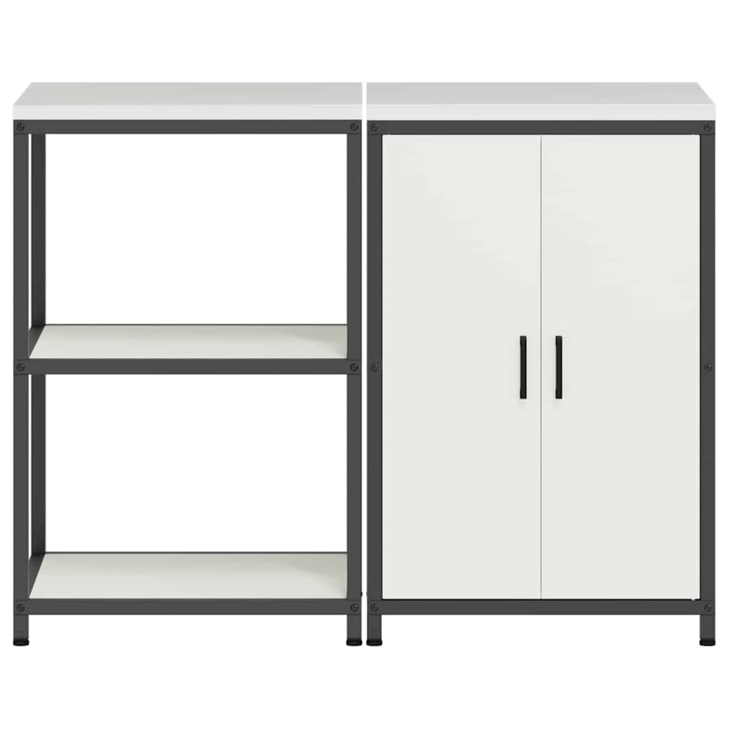 Kitchen Storage Set HATTEM 2 pcs White Cold-rolled Steel