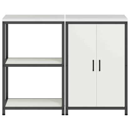 Kitchen Storage Set HATTEM 2 pcs White Cold-rolled Steel