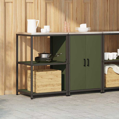 Kitchen Storage Set HATTEM 2 pcs Olive Green Cold-rolled Steel