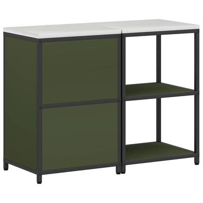 Kitchen Storage Set HATTEM 2 pcs Olive Green Cold-rolled Steel