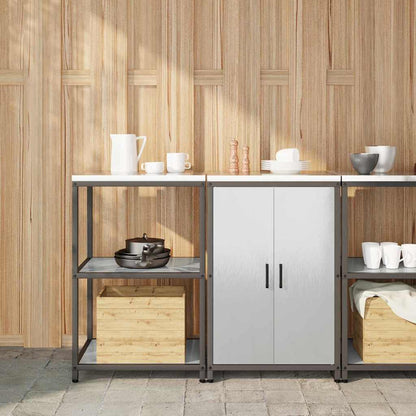 Kitchen Storage Set HATTEM 2 pcs Silver Stainless Steel