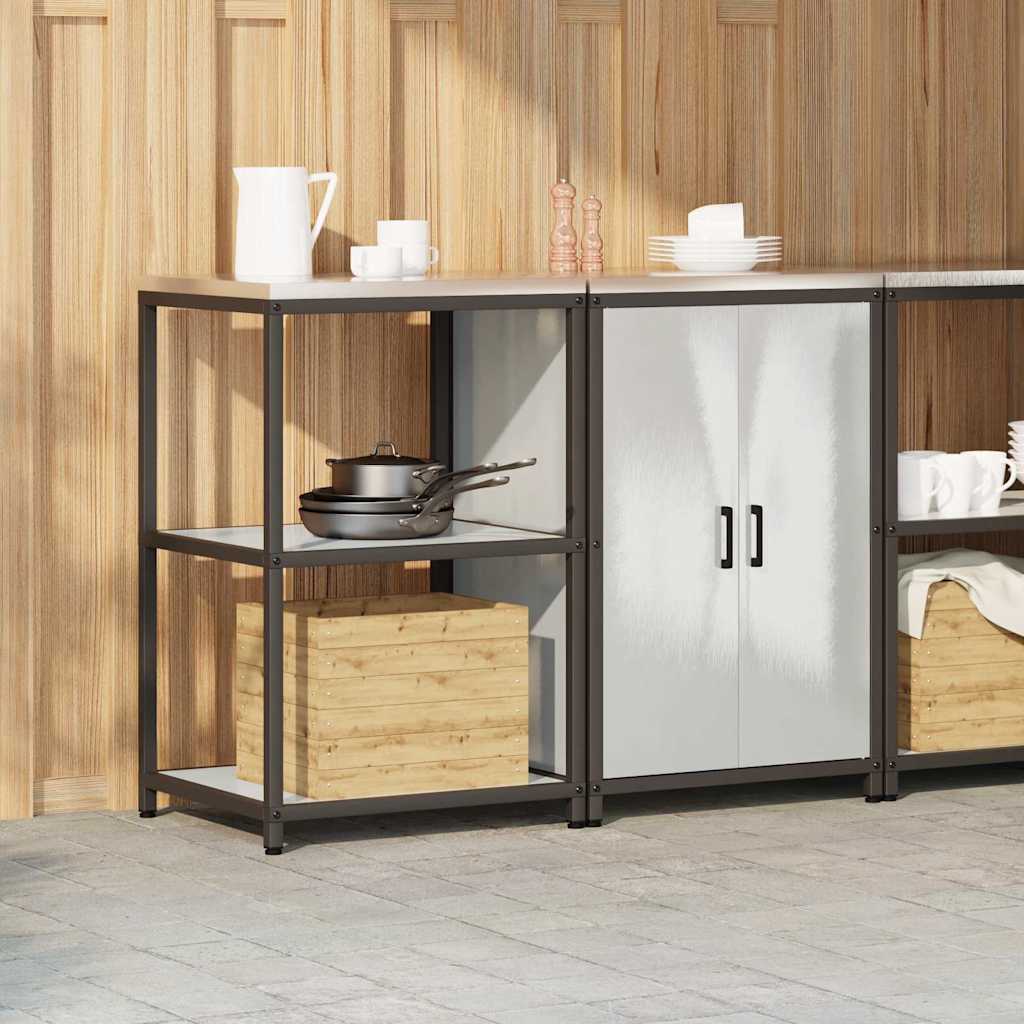 Kitchen Storage Set HATTEM 2 pcs Silver Stainless Steel
