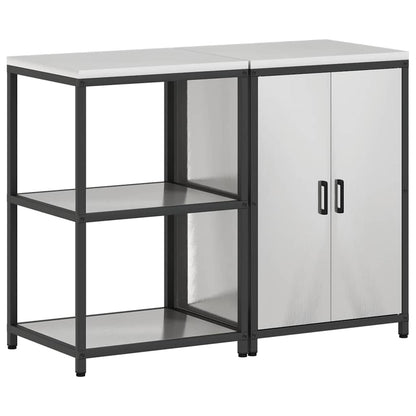 Kitchen Storage Set HATTEM 2 pcs Silver Stainless Steel
