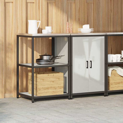 Kitchen Storage Set HATTEM 2 pcs Silver Galvanised Steel