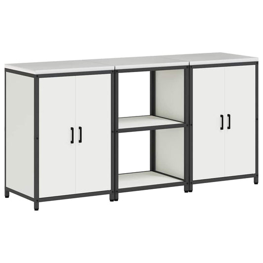 Kitchen Storage Set HATTEM 3 pcs White Cold-rolled Steel