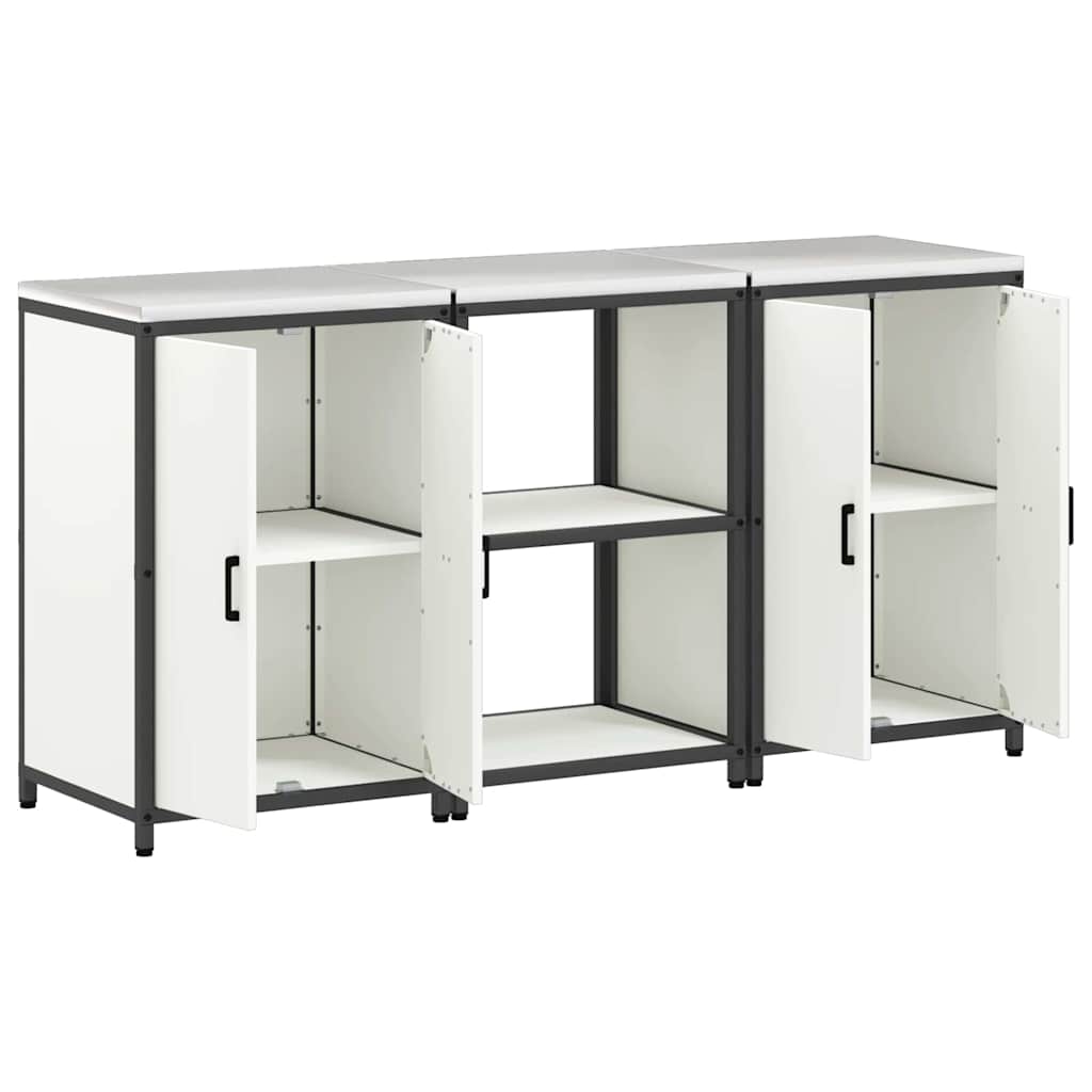 Kitchen Storage Set HATTEM 3 pcs White Cold-rolled Steel