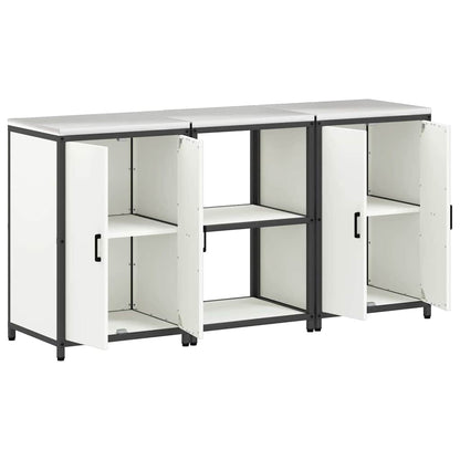 Kitchen Storage Set HATTEM 3 pcs White Cold-rolled Steel