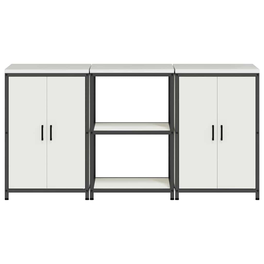 Kitchen Storage Set HATTEM 3 pcs White Cold-rolled Steel