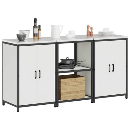 Kitchen Storage Set HATTEM 3 pcs White Cold-rolled Steel