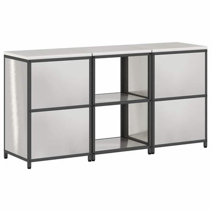 Kitchen Storage Set HATTEM 3 pcs Silver Stainless Steel