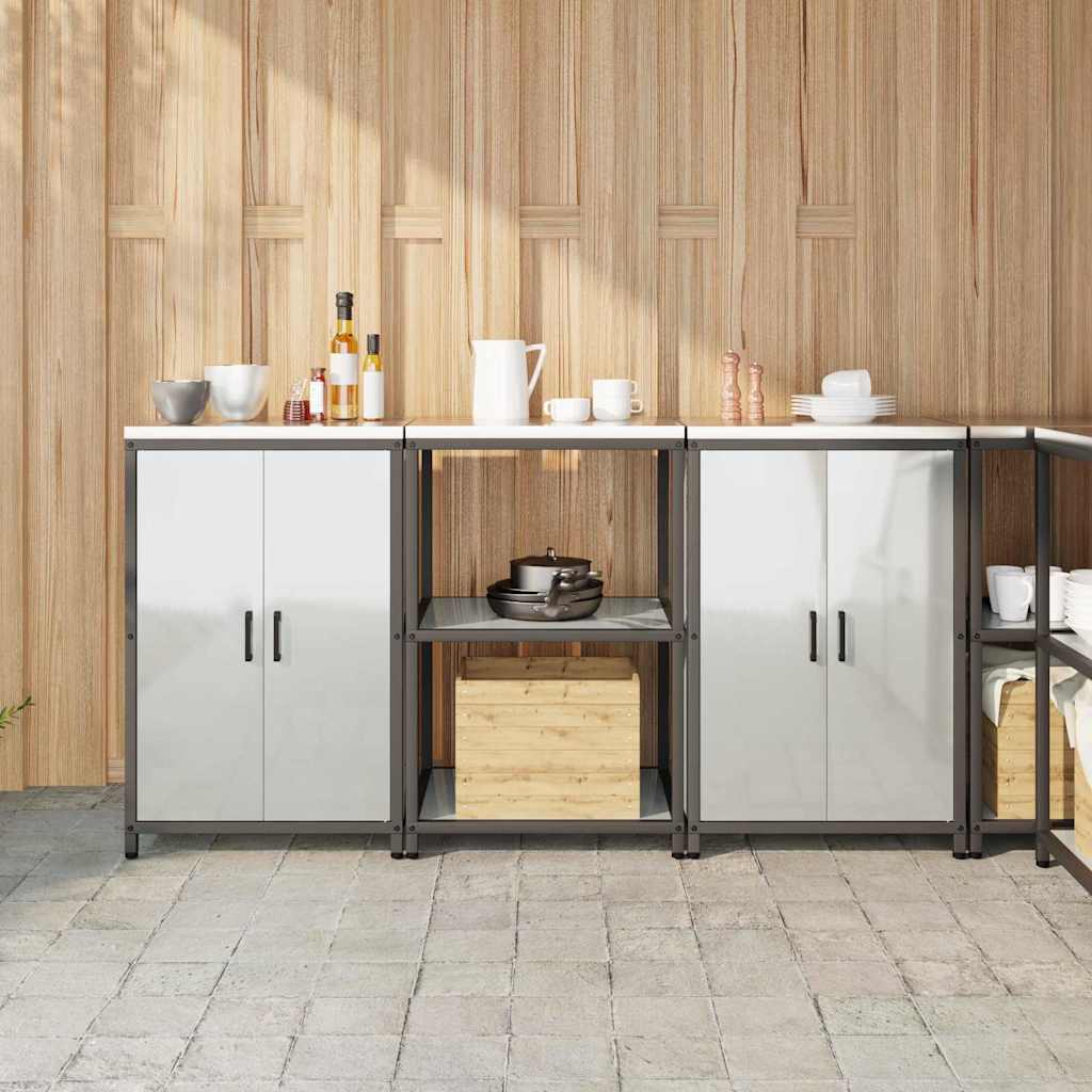 Kitchen Storage Set HATTEM 3 pcs Silver Galvanised Steel