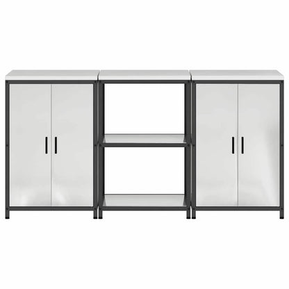 Kitchen Storage Set HATTEM 3 pcs Silver Galvanised Steel
