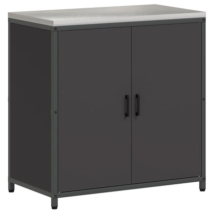 Kitchen Storage Set HATTEM 3 pcs Black Cold-rolled Steel