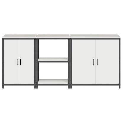 Kitchen Storage Set HATTEM 3 pcs White Cold-rolled Steel