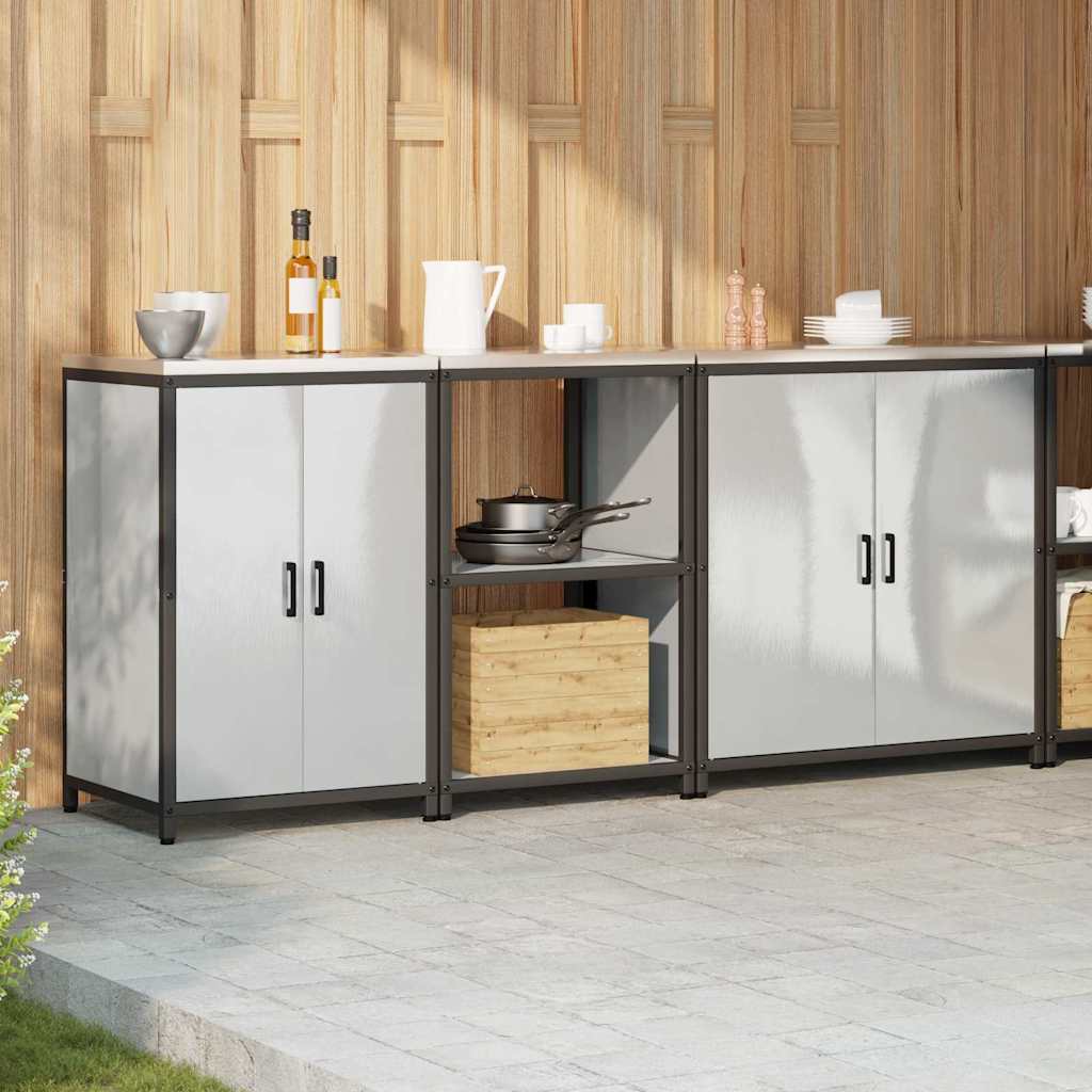 Kitchen Storage Set HATTEM 3 pcs Silver Stainless Steel