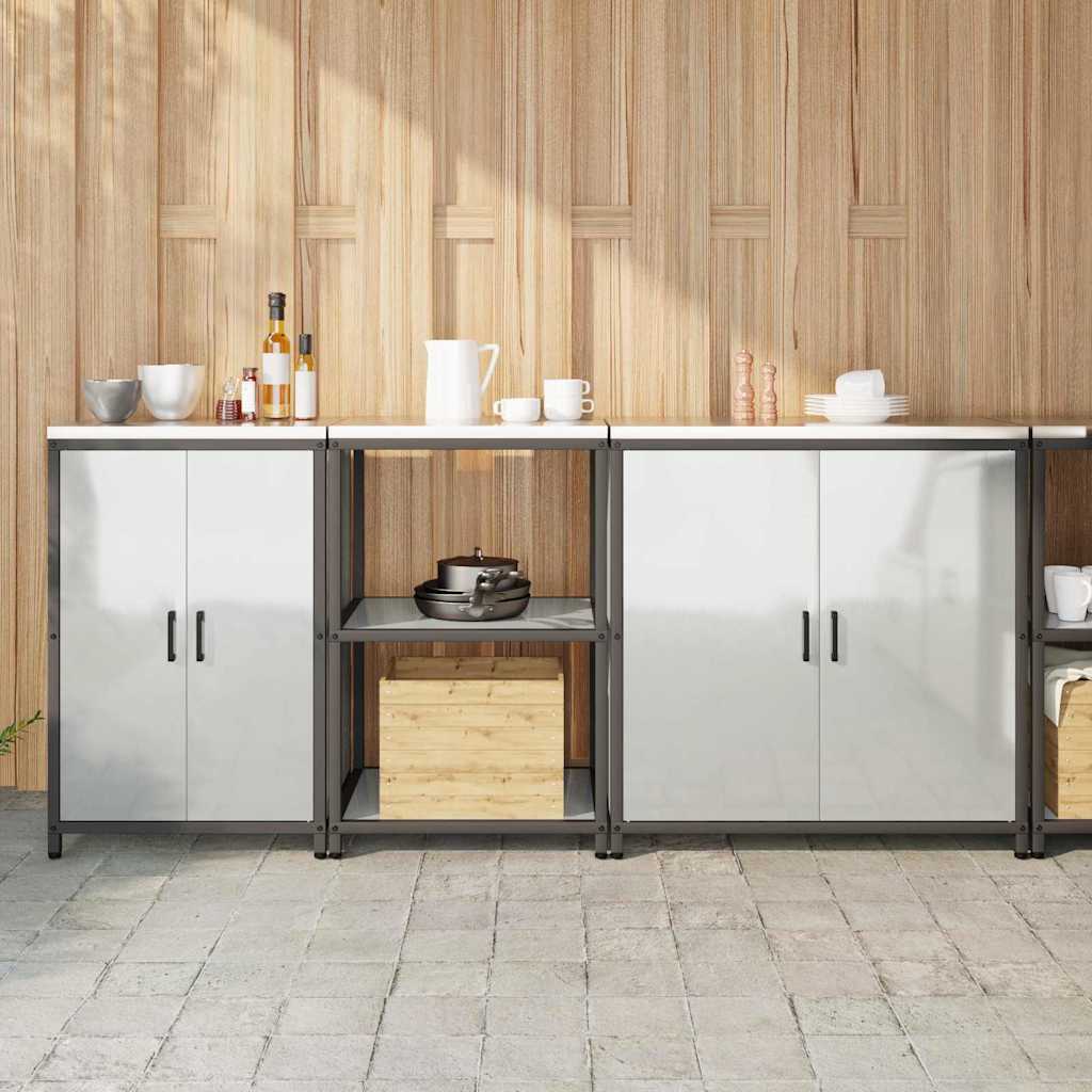 Kitchen Storage Set HATTEM 3 pcs Silver Galvanised Steel