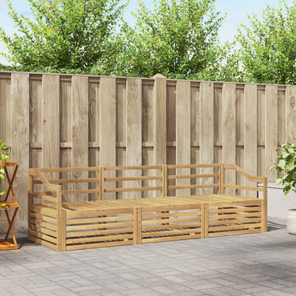 Outdoor Sofa Set 3 pcs White Solid Acacia Wood