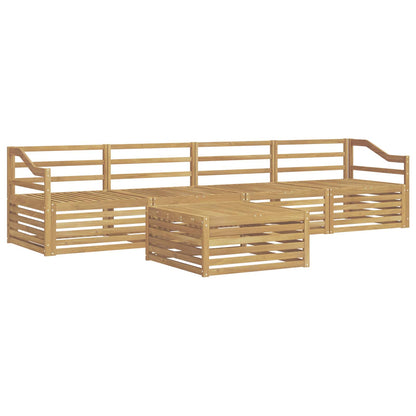 Outdoor Sofa Set 5 pcs White Solid Acacia Wood