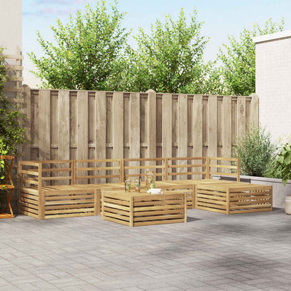 Outdoor Sofa Set 6 pcs White 79 x 79 x 37 cm Solid Acacia Wood