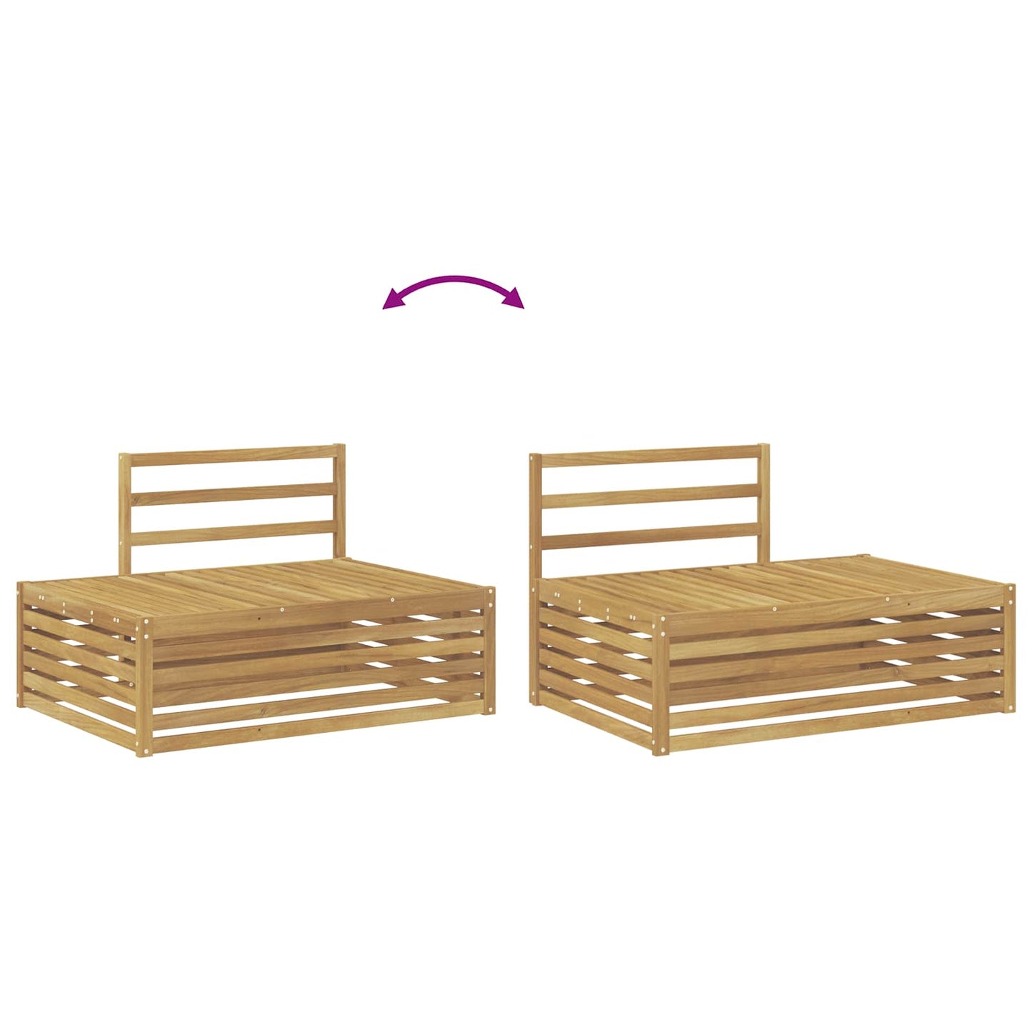 2 pcs Outdoor Sofa Set White