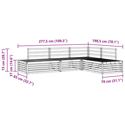5 pcs Outdoor Sofa Set White