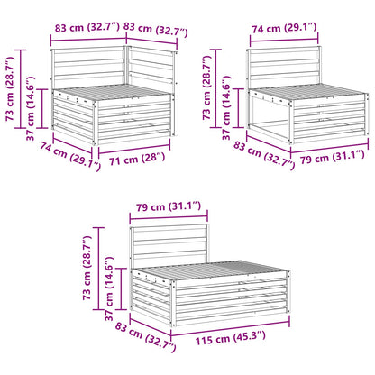 5 pcs Outdoor Sofa Set White